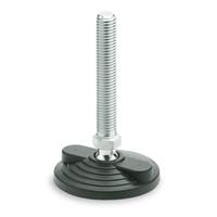 GN 345 Levelling Feet Threaded Stud Steel Zinc-Plated Foot Plastic with Two Fixing Hole